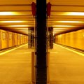 subway station in yellow light