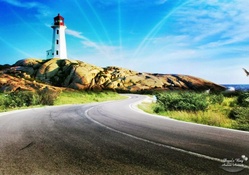 road to a lighthouse