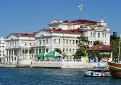 mansion on the waterfront