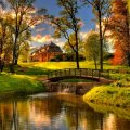 Country house in autumn