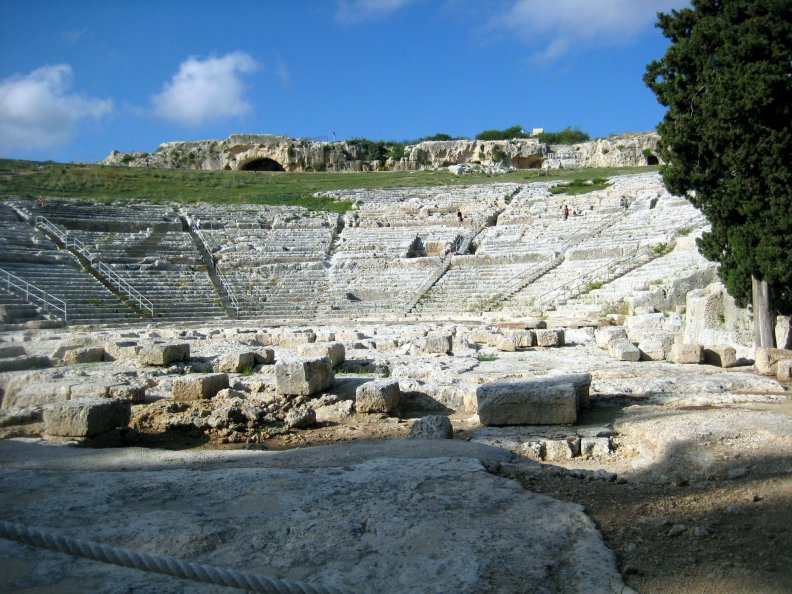 Greek theatre in Taormina, Sicily (500 b.C)