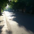 a street early in the morning