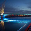 Night View Of Panorama Over A Bridge