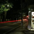public phone on a yokohama street at night