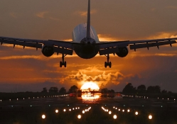 Take off into the sunset