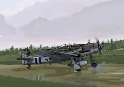 WWII German Focke Wulf FW 190 Sketch