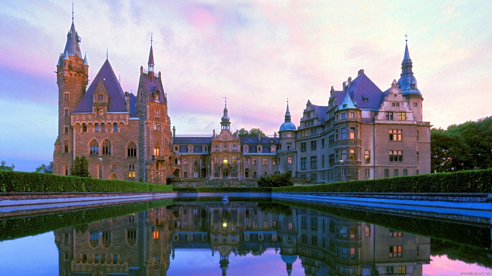 moszna castle in poland
