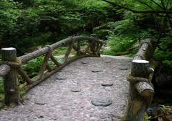 wonderful wood and stone bridge