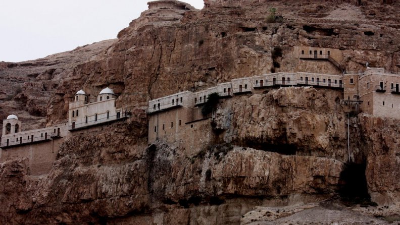 monastery along a cliff