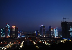 night scene of shenzhen