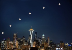 *** SEATTLE_ super moon city light ***
