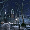 new york city on a winter night
