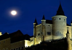 moon over wonderful castle