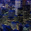view from cn tower in toronto at night
