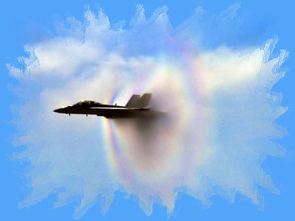 Fighter Jet in Rainbow 1