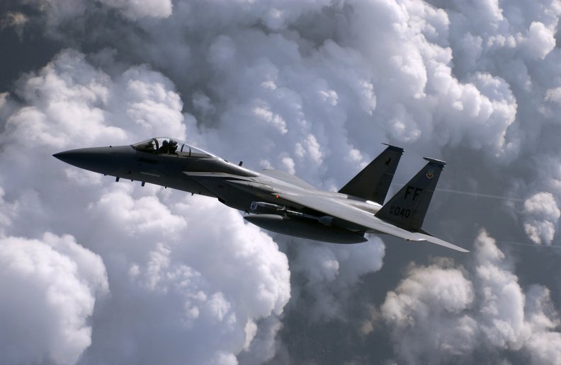 F15 Eagle in the Clouds