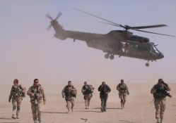 Helicopter and Soldiers