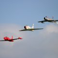 Shooting Star, Fury, and Sabre in Flight