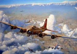 B 17  flying fortress  artwork  WW II