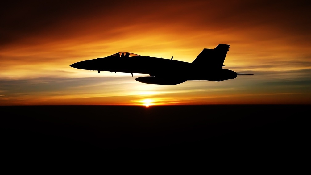 a sunset flight