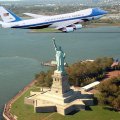 Air Force One over Lady Liberty