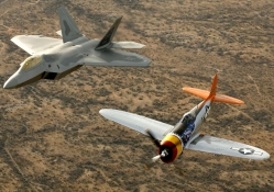 P 47 Thunderbolt and F 22 Raptor