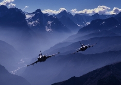 Dassault Rafale's In The French Alps