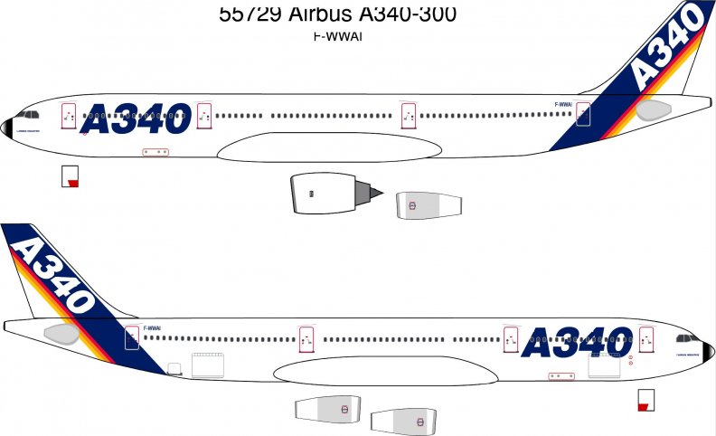 Airbus A340 with A380 Engines
