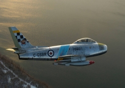 F86 Sabre over Cold Lake, Alberta