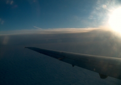 Plane Wing at Sunrise