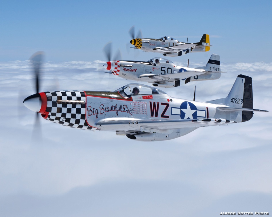 North American P51 Mustang fighters