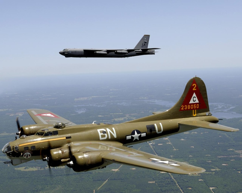 B 17and B 52 bombers