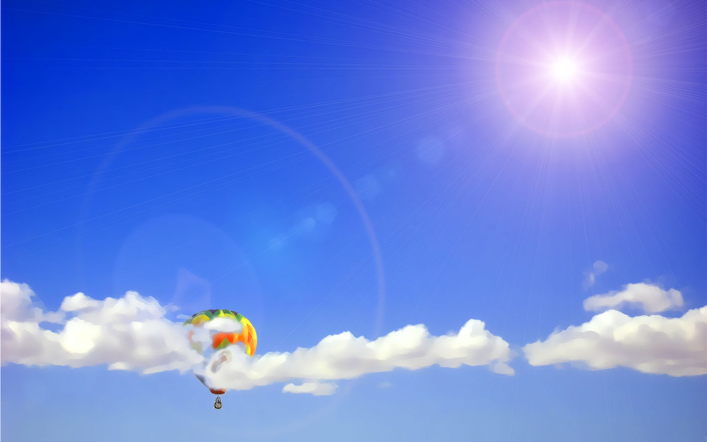 Balloon throug the Clouds