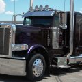 Purple Peterbilt With Ghost Flames