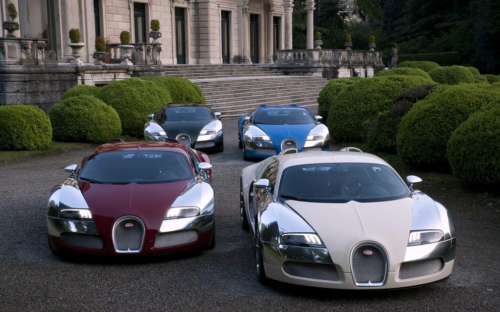 Four Bugatti Veyron's