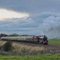 wonderful steam train in british countryside