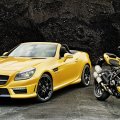 Mercedes Benz SLK 55 AMG And Ducati Streetfighter