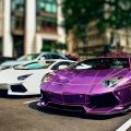 Purple TRON Lamborghini Aventador