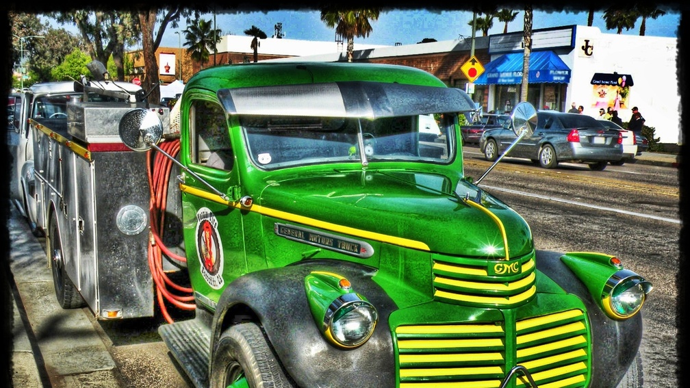 vintage GMC truck hdr
