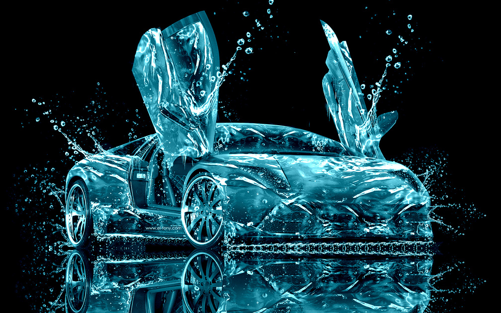 Lamborghini Water Abstract