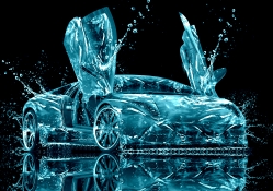 Lamborghini Water Abstract