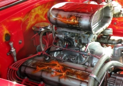 motor with flames