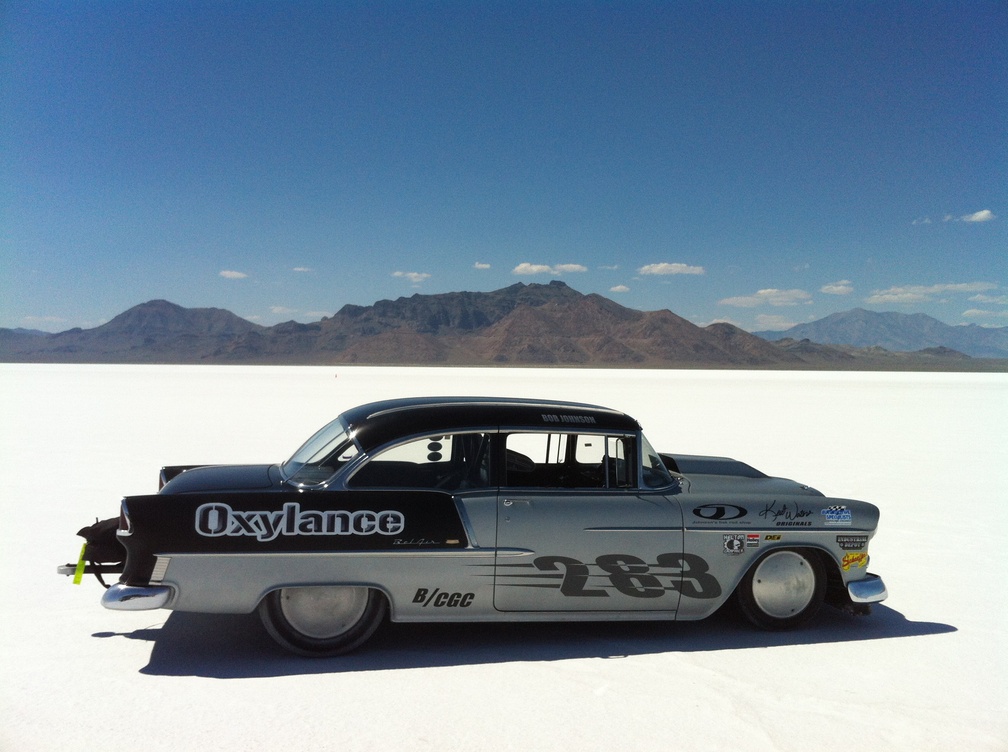 Bob Johnson is the first to take a Tri_Five over 200 mph
