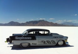 Bob Johnson is the first to take a Tri_Five over 200 mph