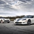 vintage and new convertible corvettes