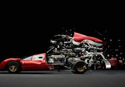 Exploded View of a Ferrari