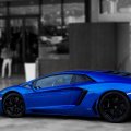 Blue Lamborghini Aventador