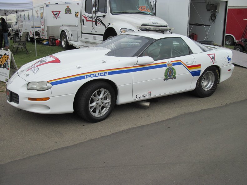 Police car participate on the raceway