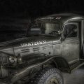WWII US military medical truck hdr