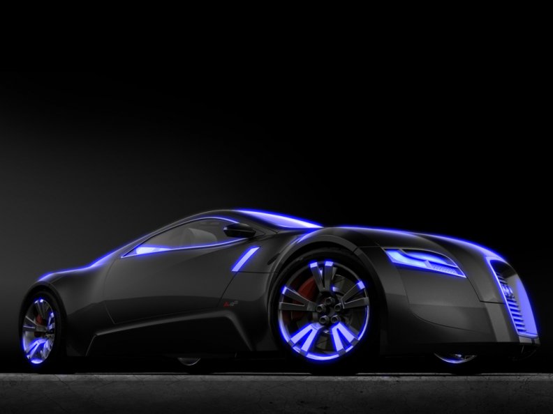 Black Audi With Glow Effect